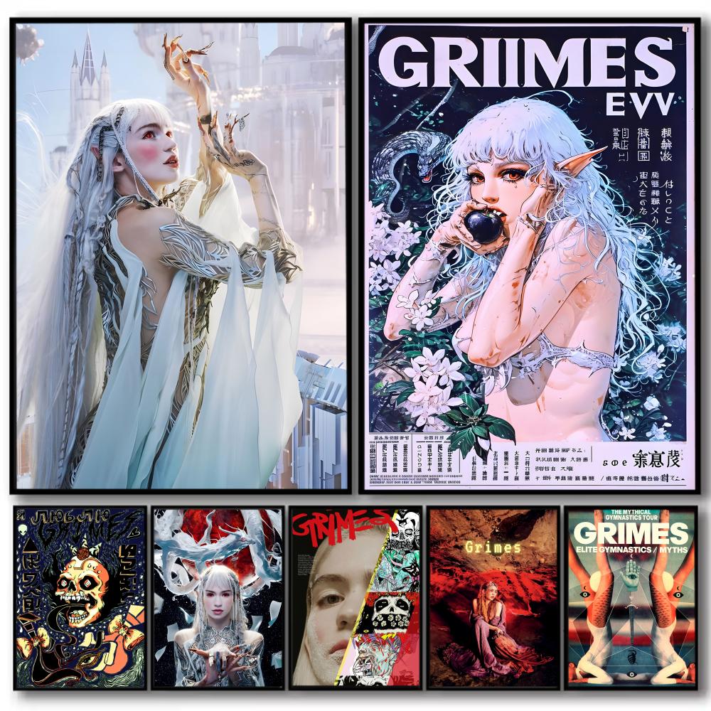 Home Decor Magazine - 팝 가수 G_Grimes 잡지 포스터 장식