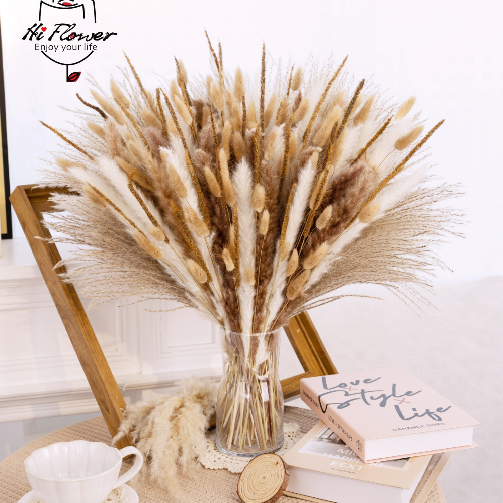 자연 건조 팜파스 그래스 부케 버니테일 리드 보헤미안  - Pampas Grass Decor 리뷰 및 가격