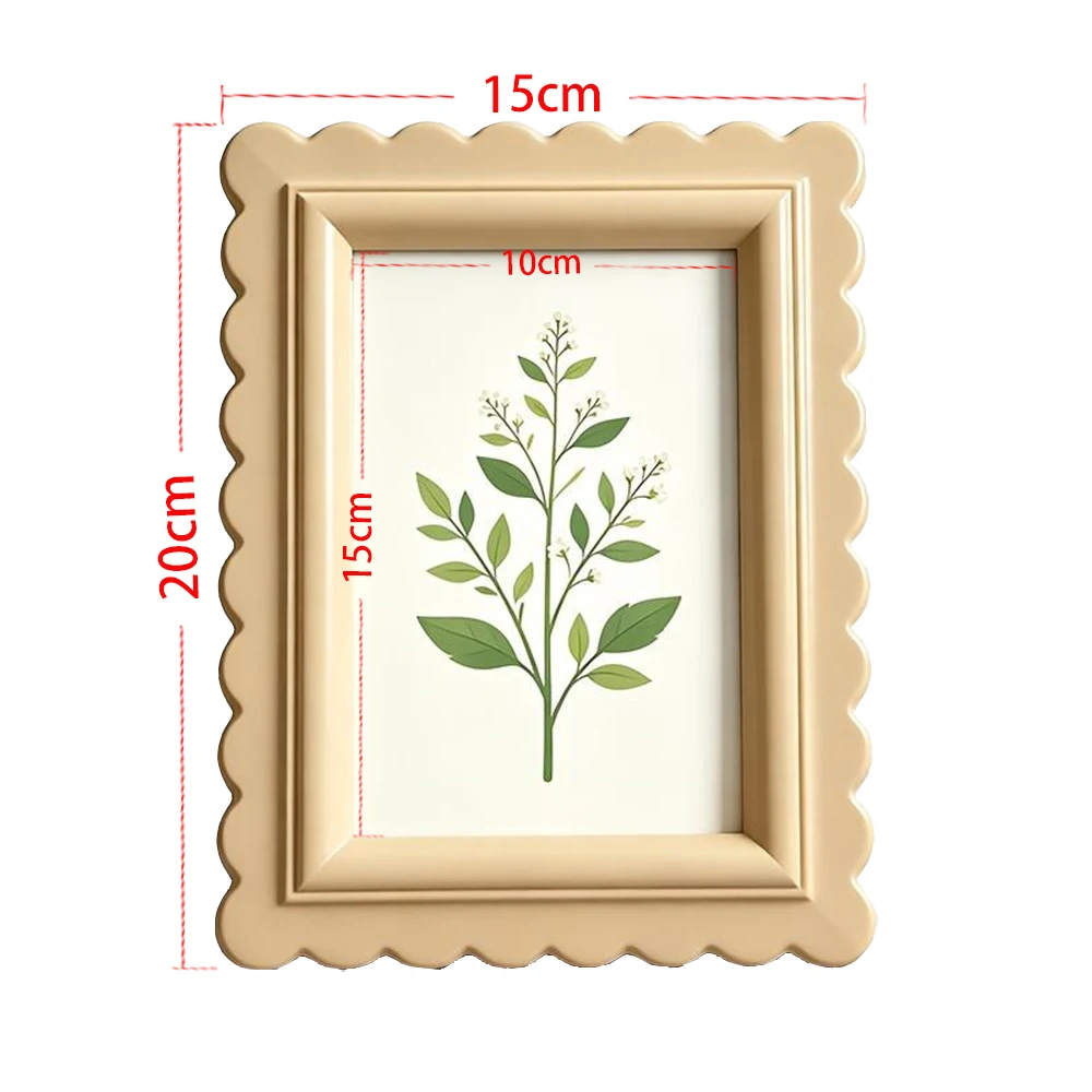 보헤미안 스타일의 베이지색 물결 모양 테두리가 있는 사 - Bamboo Photo Frame 리뷰 및 가격