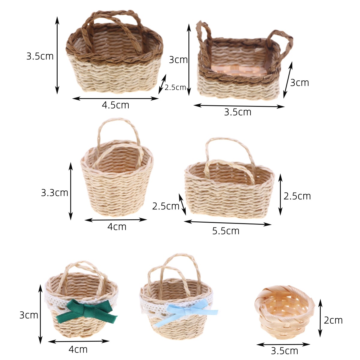 1Pc 인형 집 손으로 짠 Lafite 잔디 휴대용 바 - Rattan Plant Basket 리뷰 및 가격