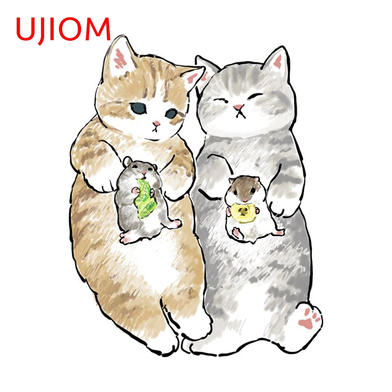 UJIOM 만화 벽 스티커, Mofu 모래 고양이 스티 - Home Decor Y2K 리뷰 및 가격
