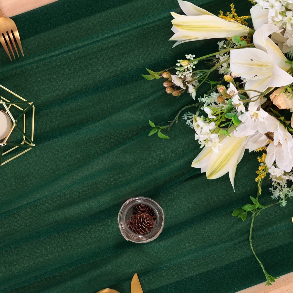 시폰 테이블 러너 누드 쉬어 패브릭 실크 웨딩 아치 오 - Linen Table Runner 리뷰 및 가격