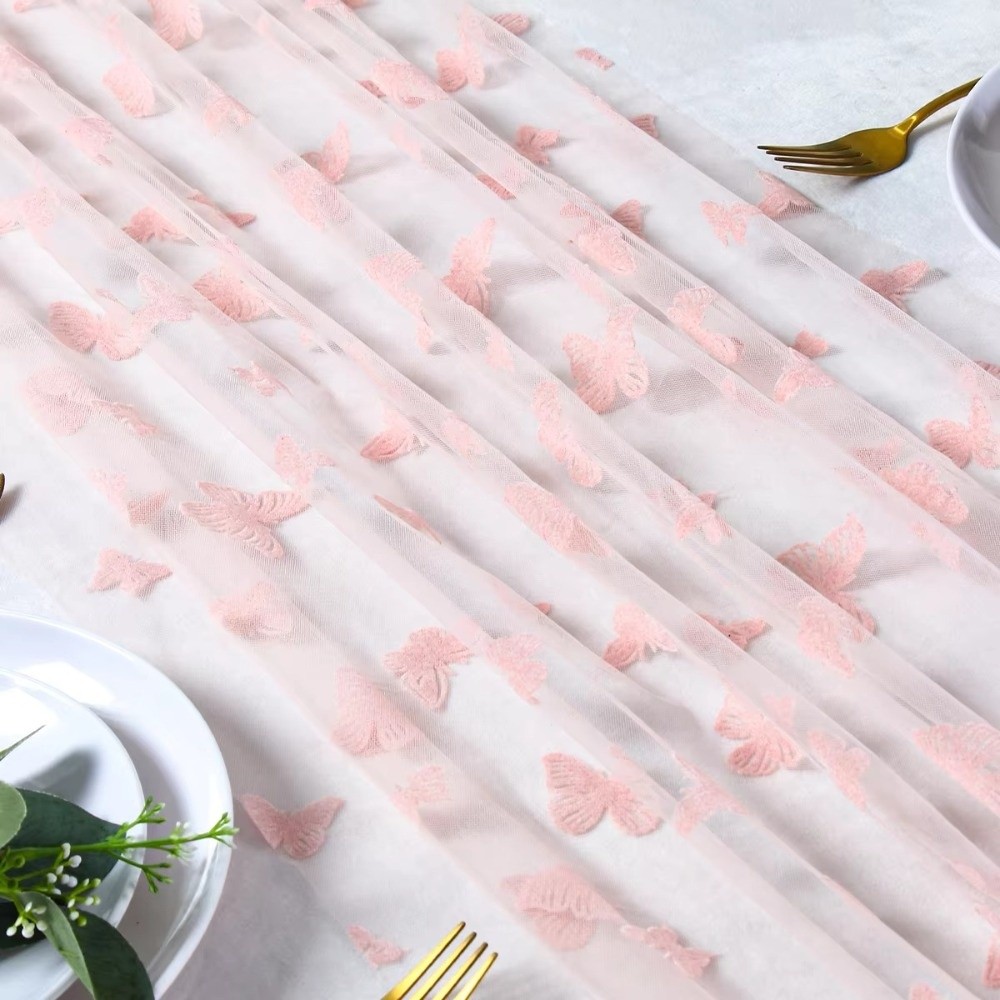 로맨틱 나비 메쉬 테이블 러너 멀티 컬러 반투명 거즈  - Linen Table Runner 리뷰 및 가격