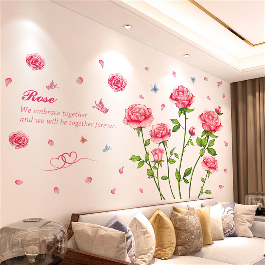 DIY 보라색 라벤더 거실 벽 스티커 장식 자기 접착  - Home Decor Indonesia 리뷰 및 가격